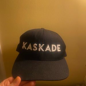 Black DJ Kaskade hat with white embroider